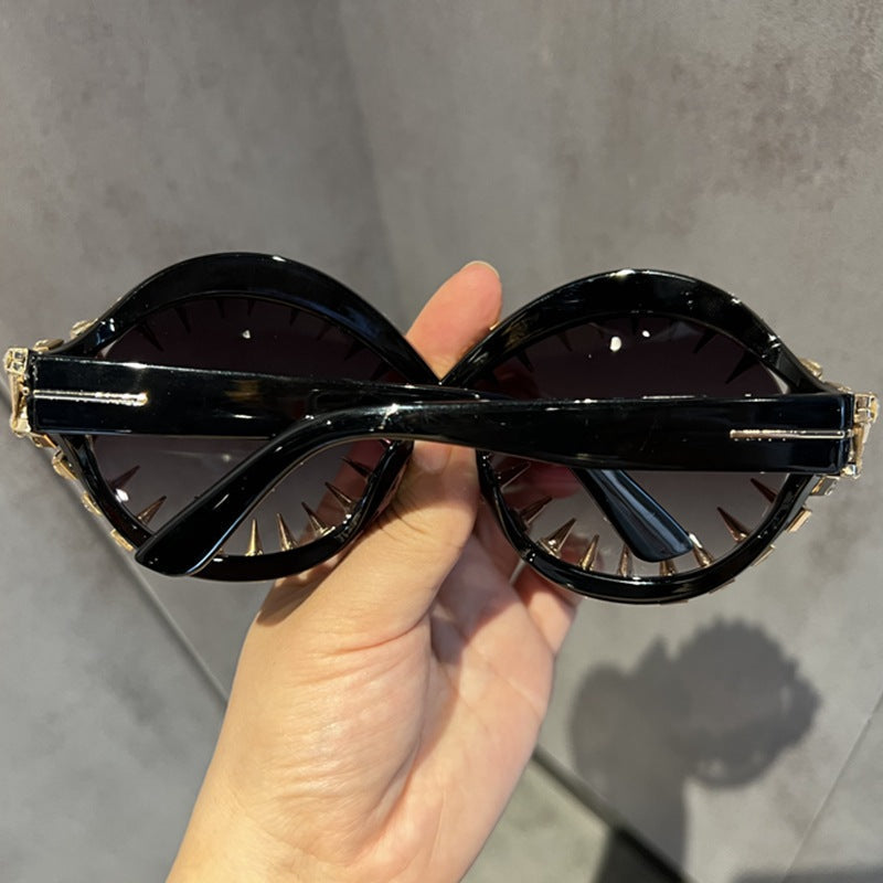 Trendy punk glasses sunshade special-shaped uv protection