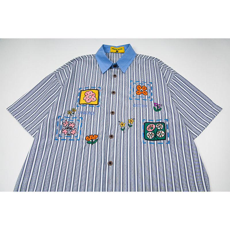 Unisex vintage T-shirt Polo shirt with a stand-up collar