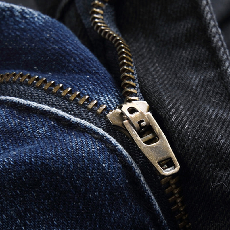 Mens Fashion Jeans Blue and black color scheme 3538# Pure cotton high quality