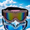 Trendy punk glasses diamond chain
