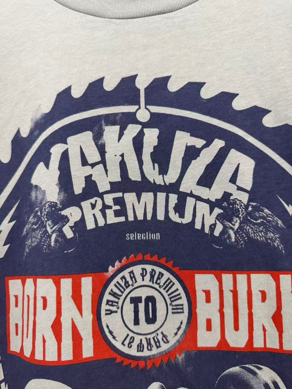 Vintage style washed summer wear T shirt Skull 260G pure cotton high-quality streetwear