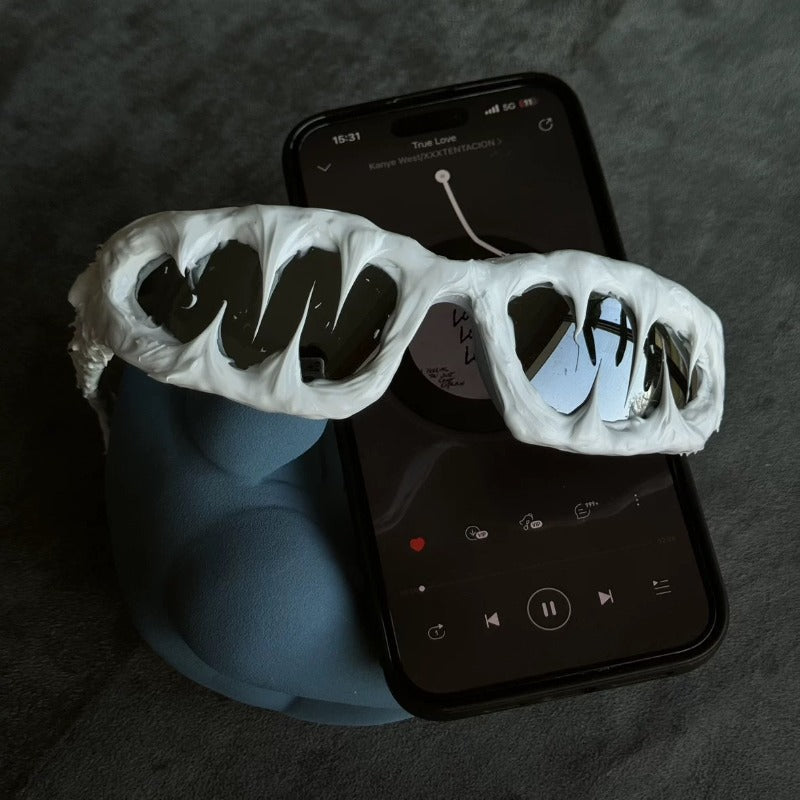 Trendy punk glasses dark series