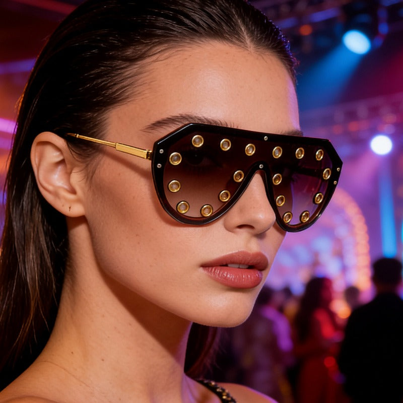 Trendy punk glasses retro