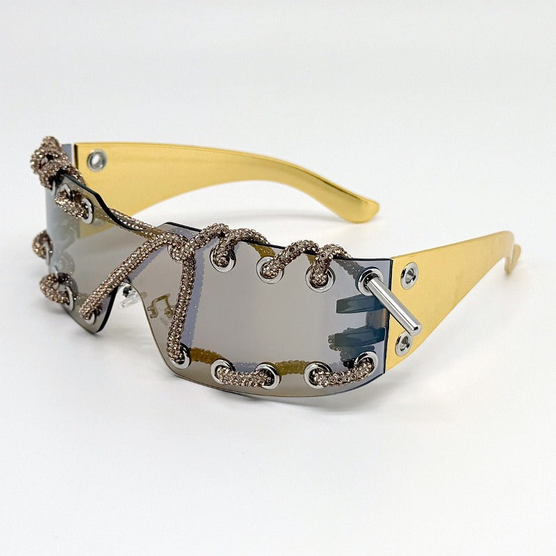 Trendy punk glasses retro