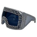 Trendy punk glasses oversized frame rivets