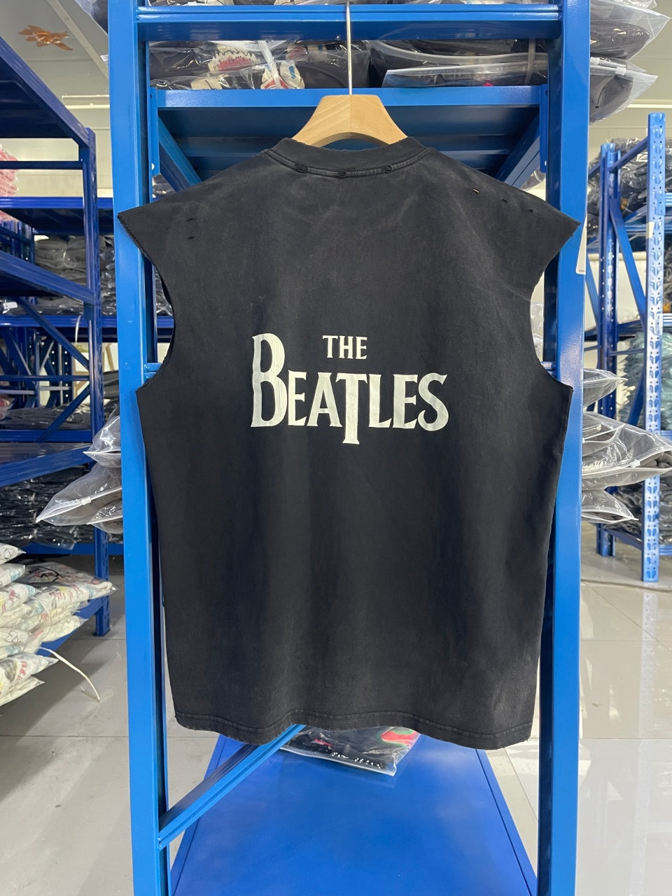 Vintage style washed summer wear T shirt tank top 260G pure cotton high-quality streetwear