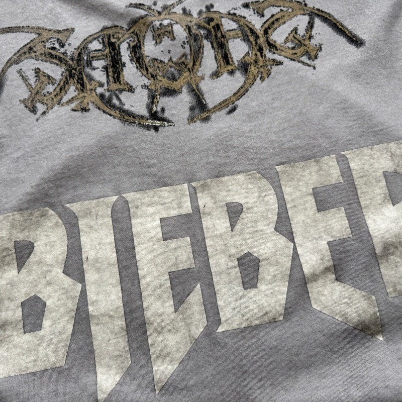 Unisex Vintage T Shirts Saint x Purpose Tour Rock Demon Limited Edition: Single-stitch construction, special enzyme-wash and pigment-dyeing process, and American-style plastisol ink printing.