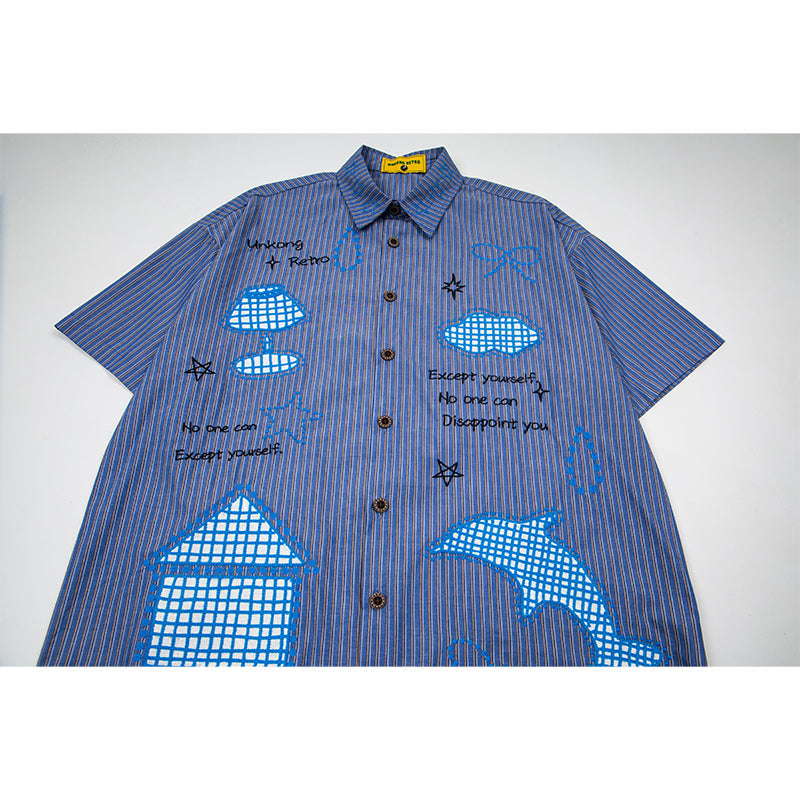 Unisex vintage T-shirt Polo shirt with a stand-up collar
