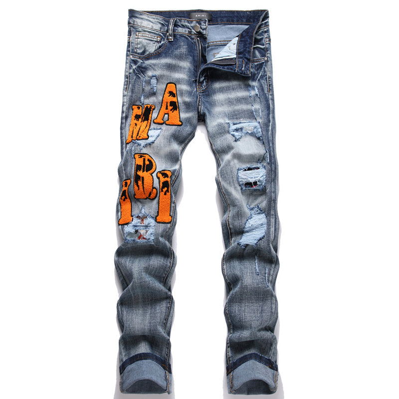 AMIRI Jeans High-quality distressed pure cotton
