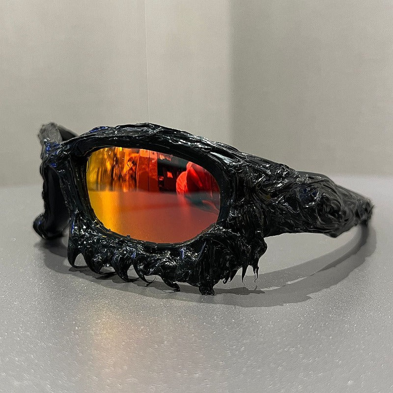 Trendy punk glasses dark series