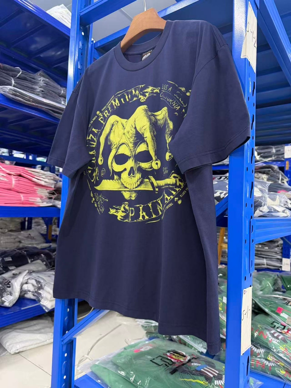 Vintage style washed summer wear T shirt Skull 260G pure cotton high-quality streetwear