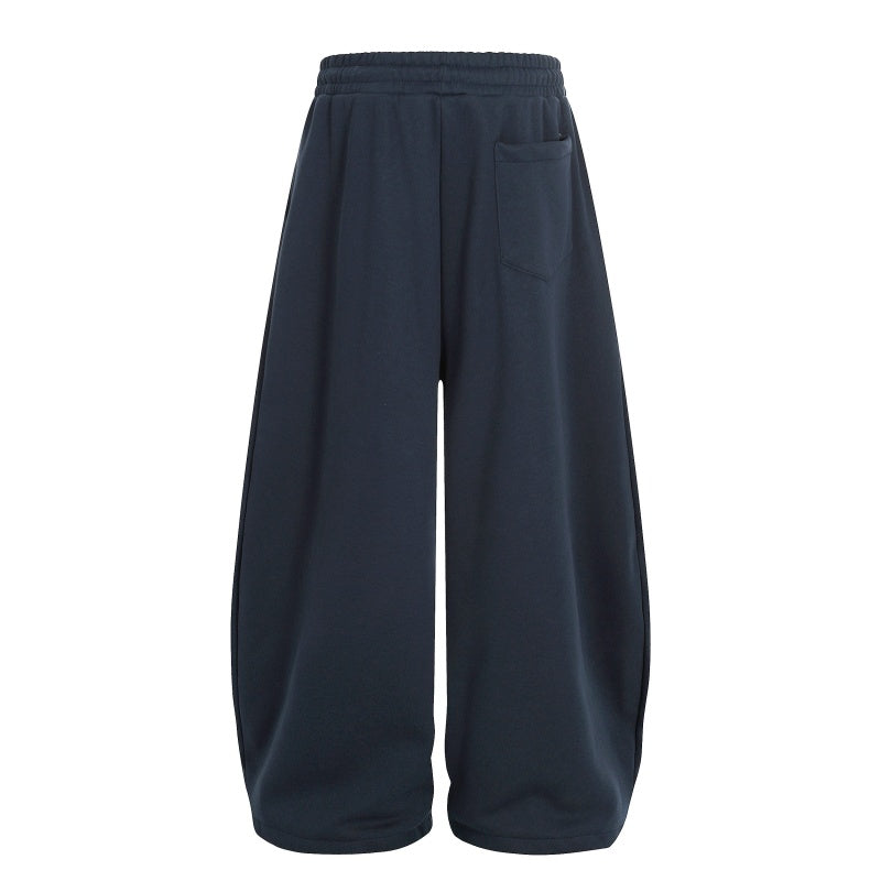 American-style streetwear harem pants Fleece-lined and thickened Gradient Fade Hem Casual Trousers