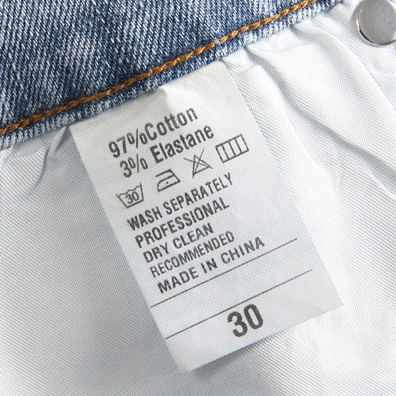 Mens Fashion Jeans Cross-line wide-leg pants 5718# Pure cotton high quality