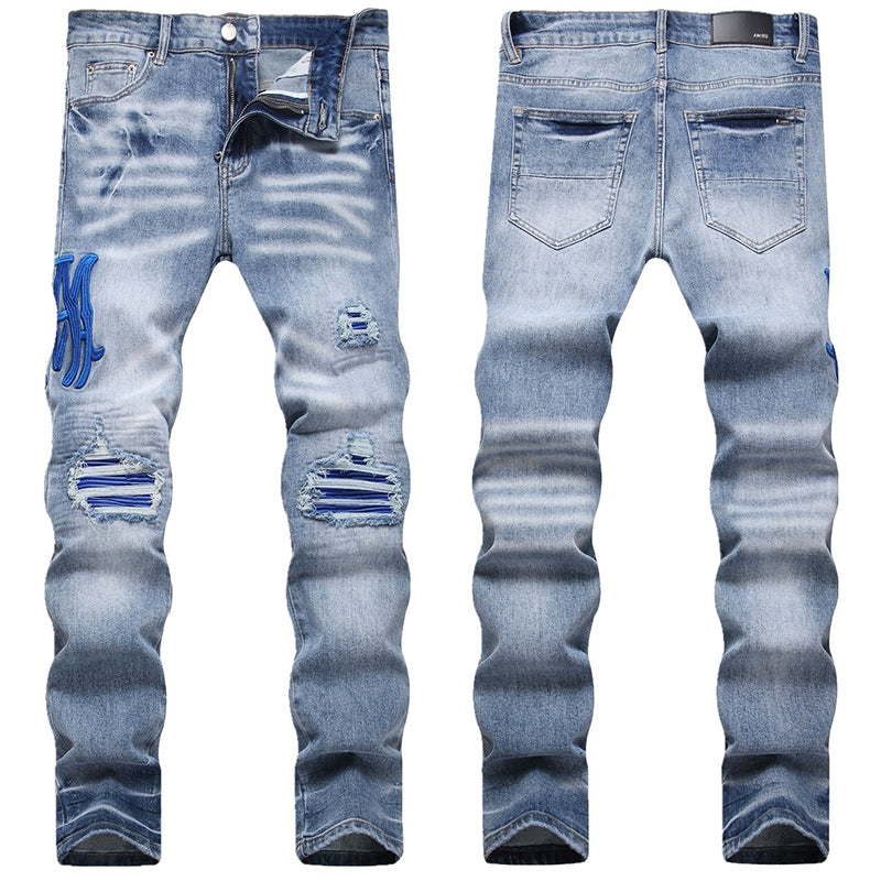AMIRI Jeans High-quality distressed pure cotton
