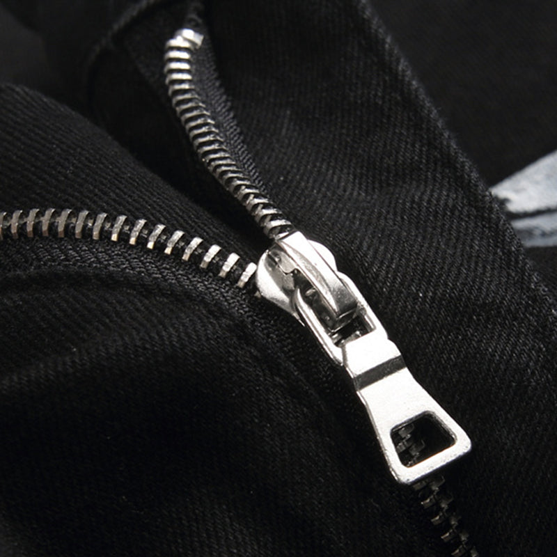 Mens Fashion Jeans White graffiti S8286# Pure cotton high quality