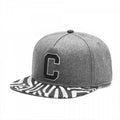 Trendy flat brimmed snapback hatsletterc spring summer sun hat