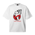 Saint Michael T Shirts Retro Cartoon Ghost Bunny Ear Print Saint Horror