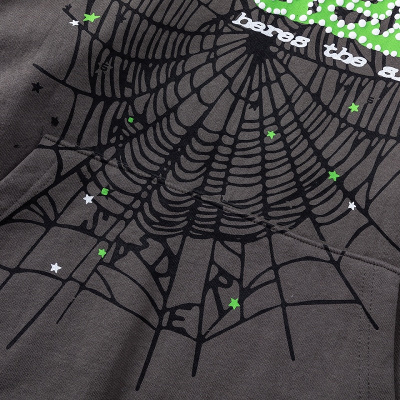 Spiderweb hoodie & sweatpants 2 piece set High-quality pure cotton for autumn and winter