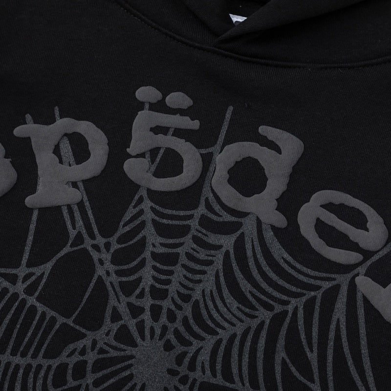 Spiderweb hoodie & sweatpants 2 piece set High-quality pure cotton for autumn and winter