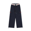 American-style streetwear harem pants Heather Gray Navy Dual Color Utility Sweatpants