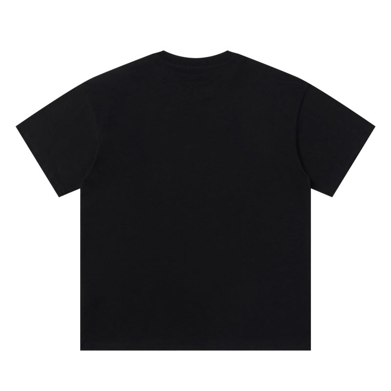 ERD T Shirts Ring Chain Border Vintage Sketch Character Minimal Chest Graphic