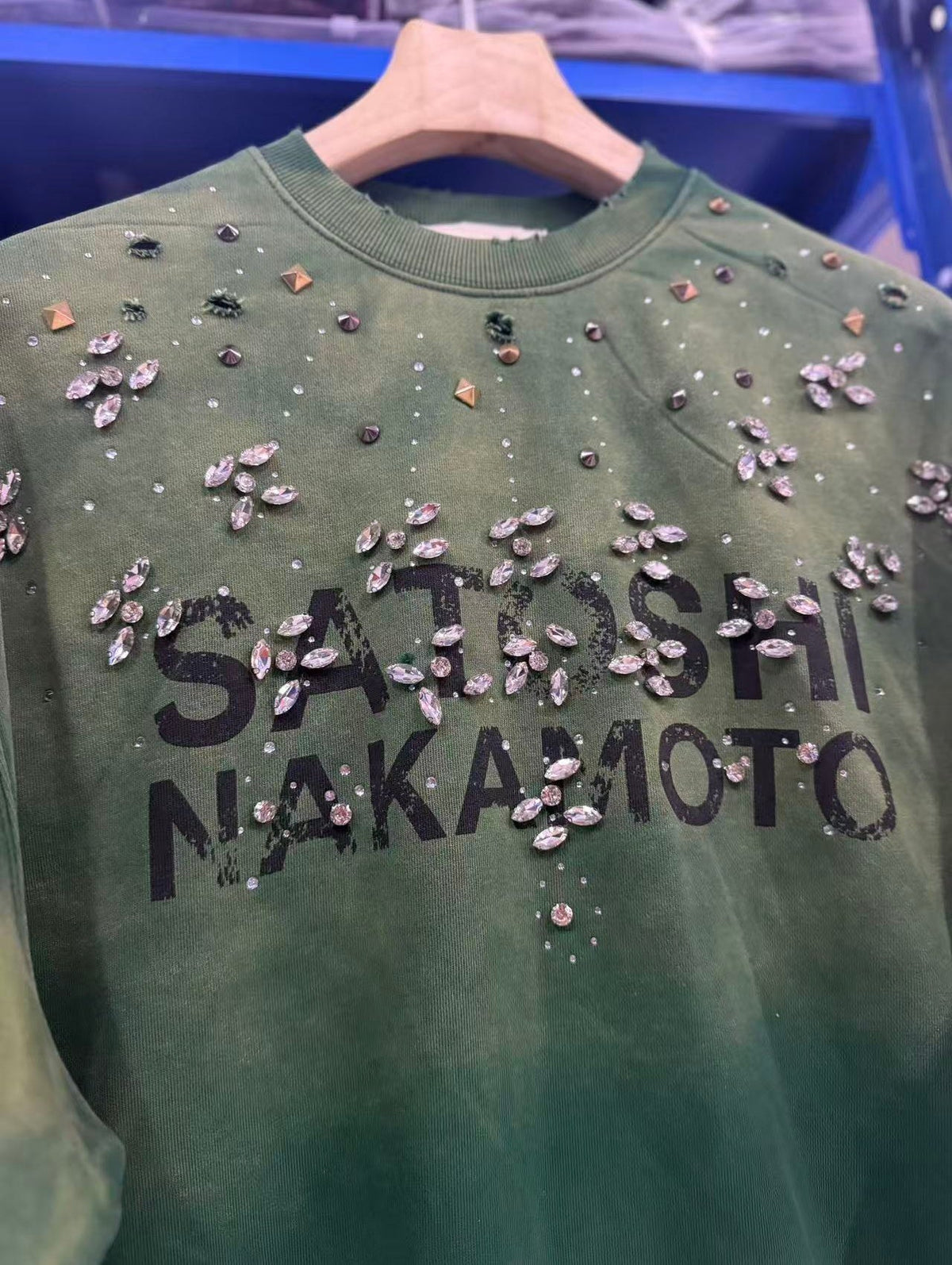 Satoshi Nakamoto Sweatshirt High-quality heavyweight streetwear with a vintage, distressed aesthetic.