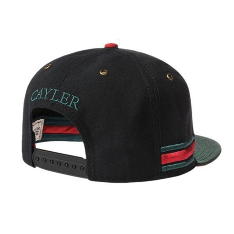 Trendy flat brimmed snapback hatsbiggie large letter embroider breathable