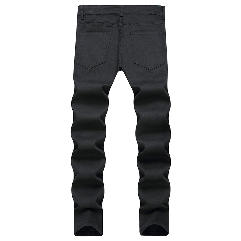 Mens Fashion Jeans White cotton flower 1322# Pure cotton high quality