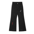 American-style streetwear harem pants Vintage faded bootcut silhouette