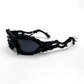 Trendy punk glasses y2k epoxy resin irregular shape