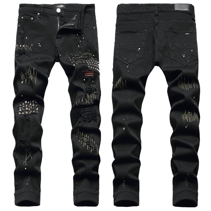 AMIRI Jeans High-quality distressed pure cotton