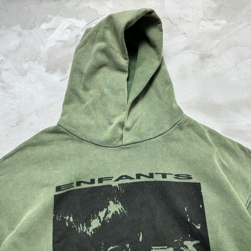 Unisex Vintage Hoodie Depressed Boy Limited Edition Hoodie â€?Custom heavyweight fabric featuring a natural, faded look achieved through Asut-style enzyme and stone washing, with pockets removed after the wash process.