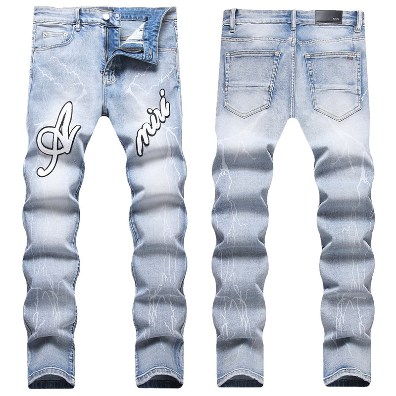 AMIRI Jeans High-quality distressed pure cotton