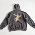 ERD Hoodie Two-Side Retro Letter Portrait Washed Oversized Hoodie