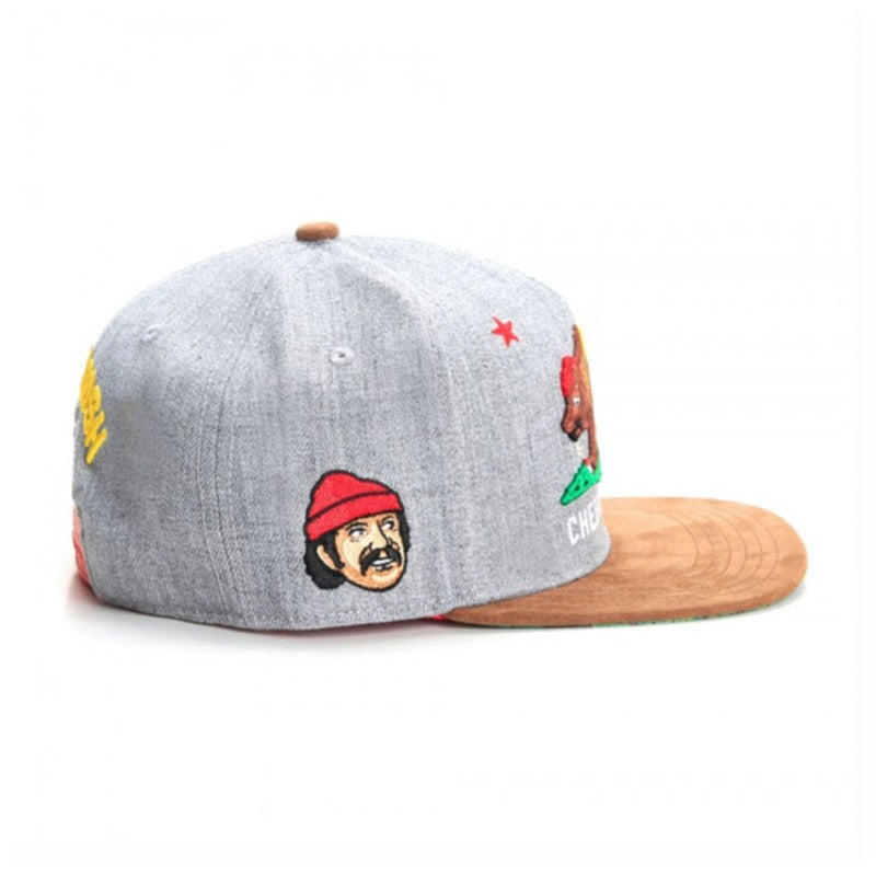 Trendy flat brimmed snapback hatscheech republic cap cartoon bear