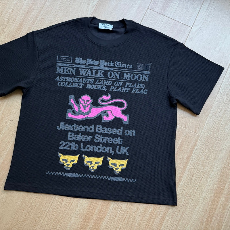 Unisex vintage T-shirt Pink floral print