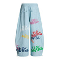 American-style streetwear harem pants Side Patch Pocket Adjustable Toggle Hem