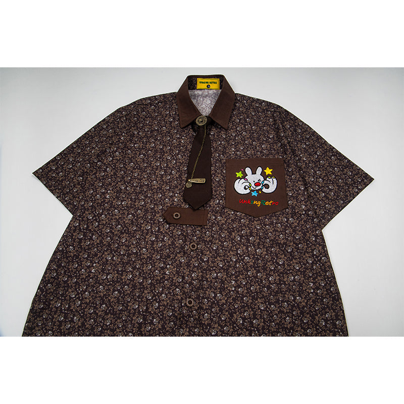 Unisex vintage T-shirt Polo shirt with a stand-up collar