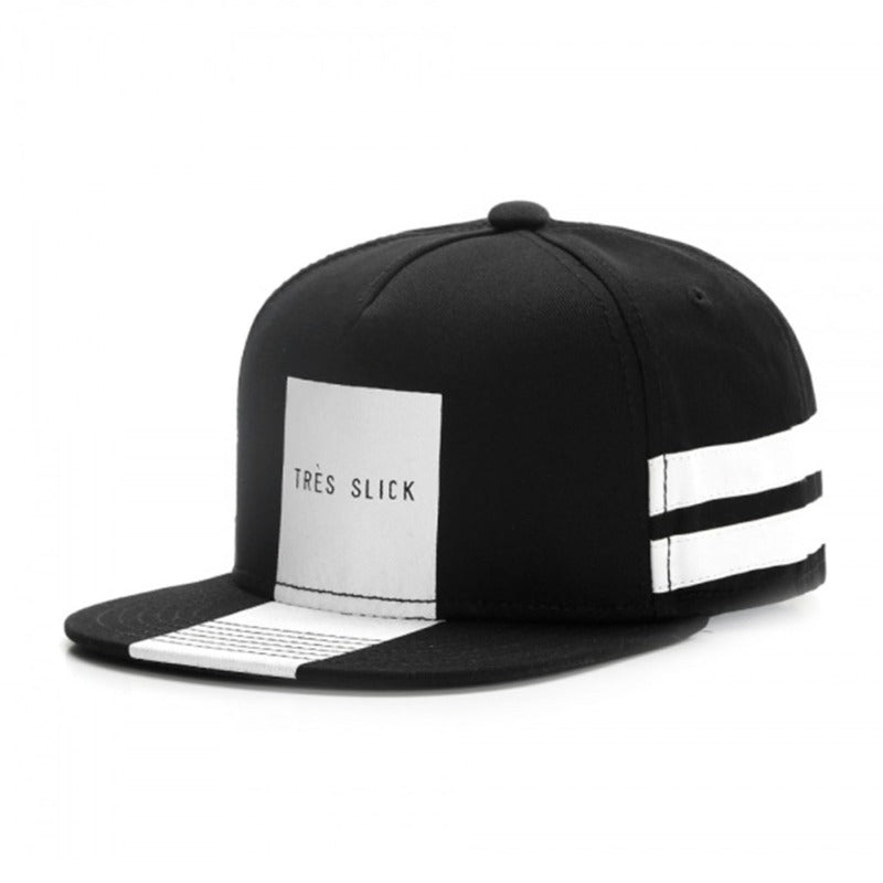 Trendy flat brimmed snapback hatstres slick cap summer