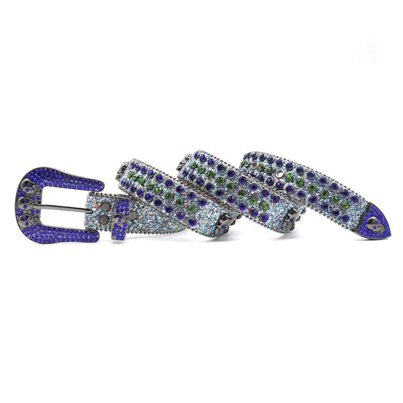 Hip-hop punk rhinestone belt punk full diamond alloy pin buckle