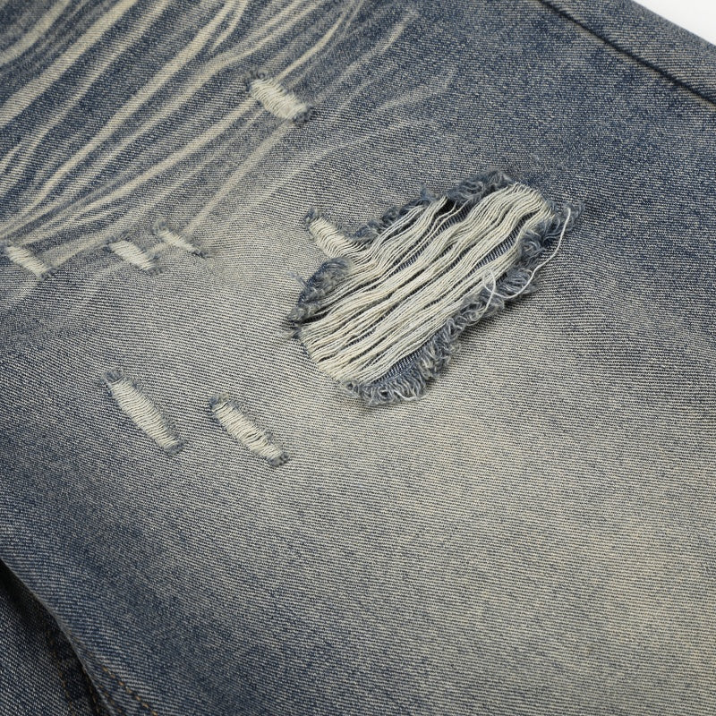 American-style streetwear harem pants Bottom Hem Distressed Baggy Apparel