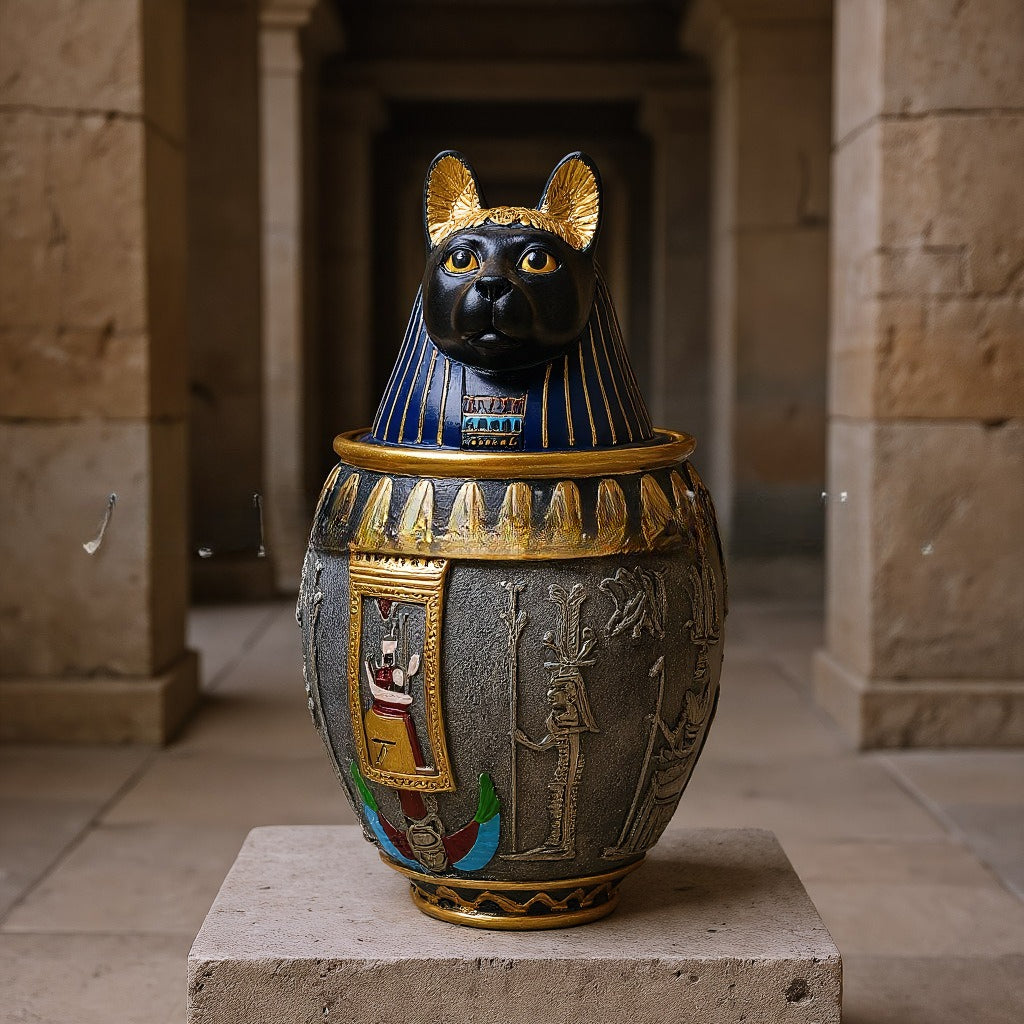 Pet Urn Pet Urn Ancient Egyptian Pharaoh Gods Protect Egyptian Origin Cat Dog Death Urn Cat Jar
