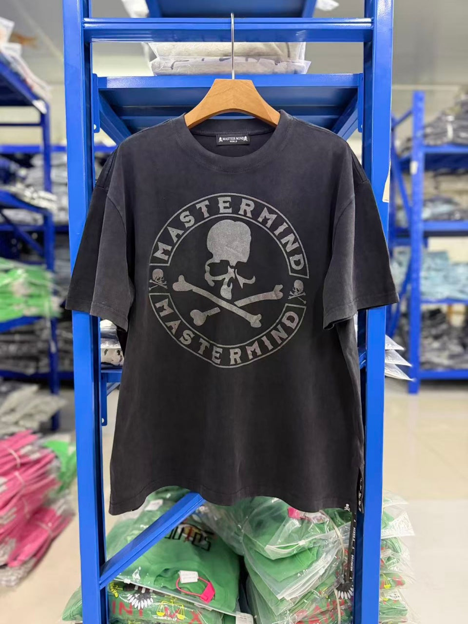 Vintage style washed summer wear T shirt Skull 260G pure cotton high-quality streetwear