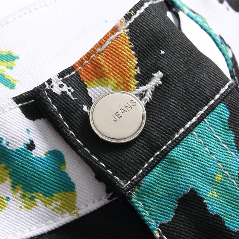 Mens Fashion Jeans Color blocks 1310# Pure cotton high quality