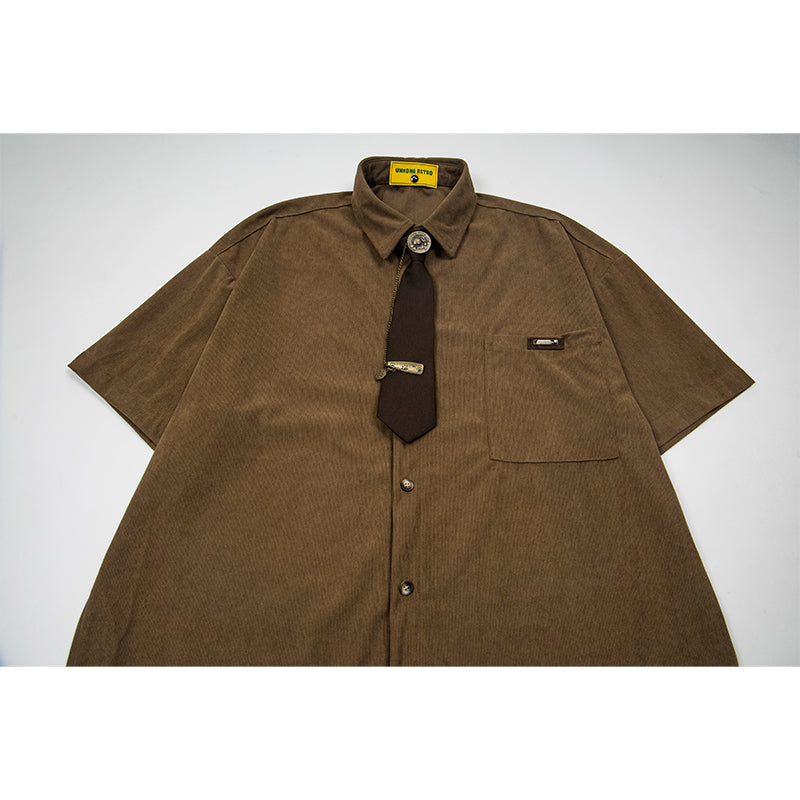 Unisex vintage T-shirt Polo shirt with a stand-up collar