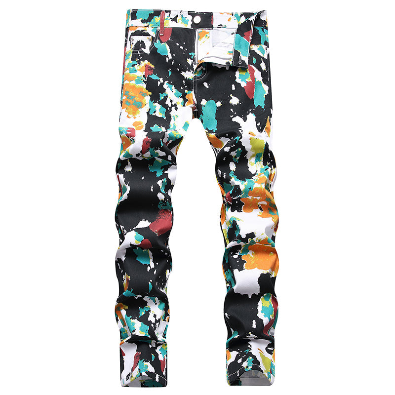 Mens Fashion Jeans Color blocks 1310# Pure cotton high quality