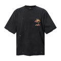 Saint Michael T Shirts Worn Out Black Saint Logo Diving Man Small Chest Print Loose Casual