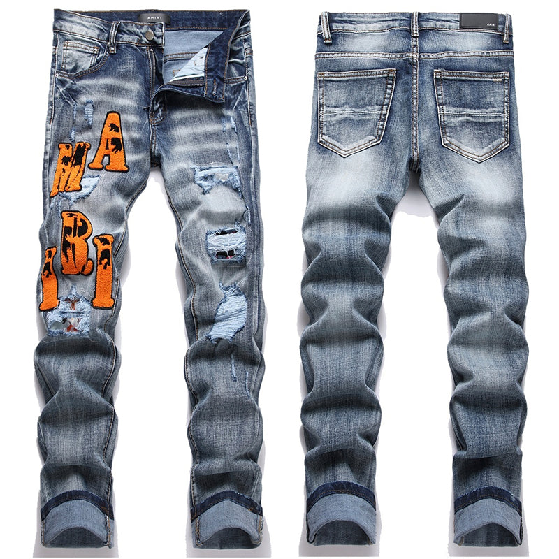 AMIRI Jeans High-quality distressed pure cotton