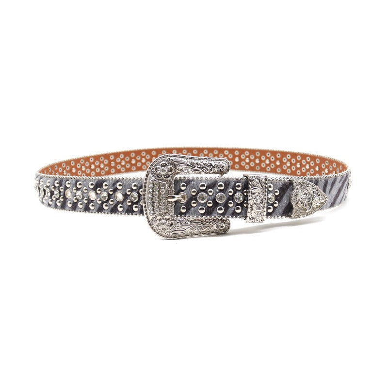 Hip-hop punk rhinestone belt sweet cool style