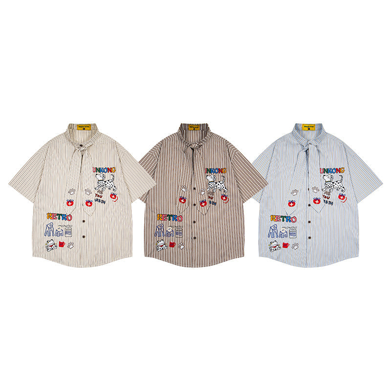 Unisex vintage T-shirt Polo shirt with a stand-up collar